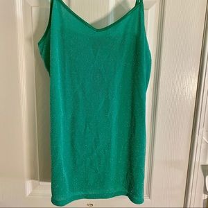 Express Green Camisole w/ Sparkles - NWT - Small